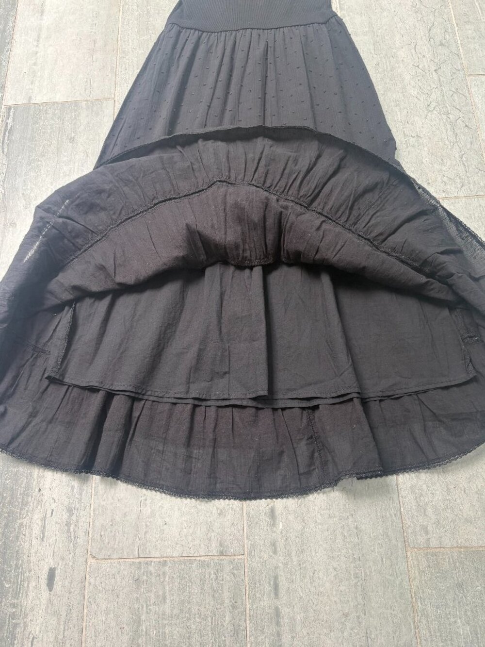 Heartloom Sidney Sleeveless Tiered Maxi Dress Black Size Small NWT - Picture 5 of 12